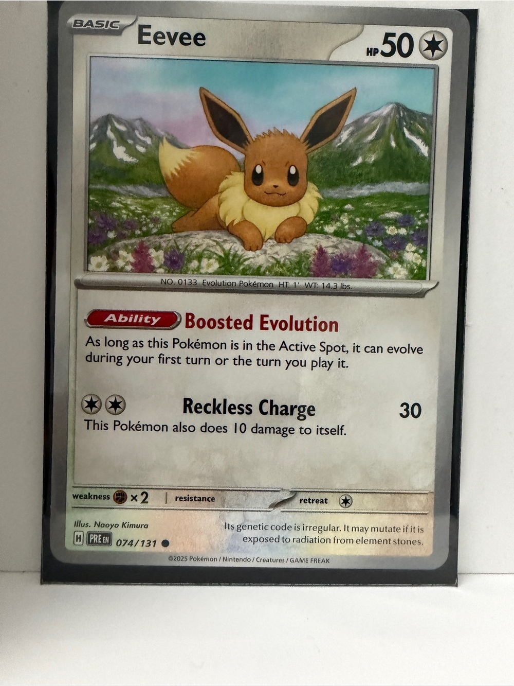 2025 POKEMON SPANISH PRE ES-PRISMATIC EVOLUTIONS 074 EEVEE POKEMON DAY 2025